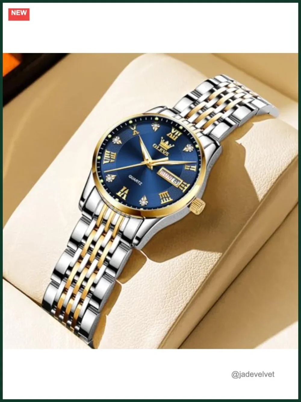 Luxury Women's Watch Stainless Steel Quartz Roman Numerals Analog Date